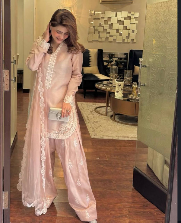 Stylish Pink patiyala Suit