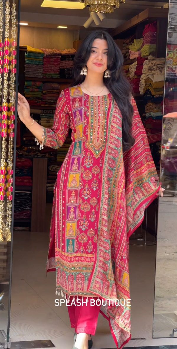 Timeless Multi Colour Premium  Party Wear Patiyala Suit